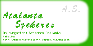atalanta szekeres business card